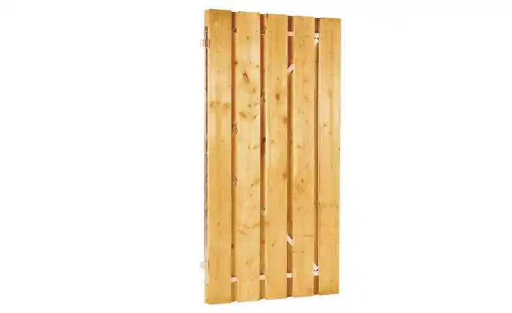 Woodvision Geschaafde plankendeur grenen op verstelbaar stalen frame 100x180 cm, recht