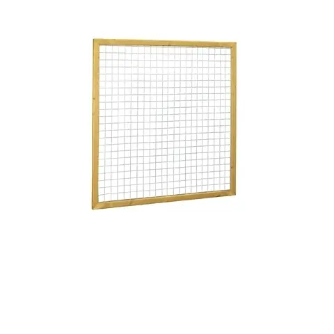 Woodvision Betonijzertrellis met maas 7,5x7,5 cm, in grenen raamwerk 4,4x6,8 cm, 180x180 cm