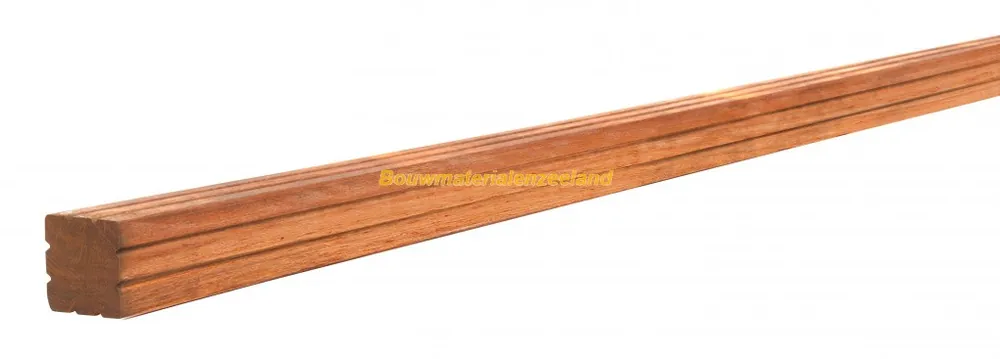 Woodvision Hardhouten paal geschaafd met V-groef, zonder punt 8,5x8,5x400 cm
