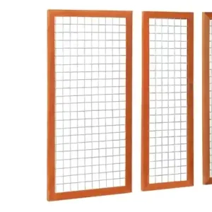 Woodvision Betonijzertrellis met maas 7,5x7,5 cm, in hardhouten raamwerk 4,5x7,0 cm, 90x180 cm