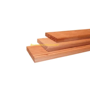 Douglas geschaafd dekdeel gedroogd 2.4x13.8x300 cm blank (vlonderplank) Antislip