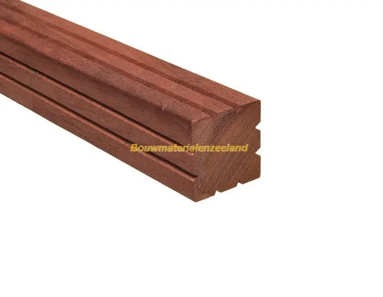 Hardh paal gesch met V-groef, gepunt 8,5x8,5x275 cm