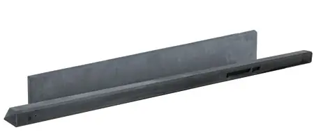 Betonpaal Wit diamantkop 10x10x310 voor 2 onderplaten sleuf 54 cm