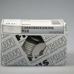 FIS PROFI carrosseriering M10x2.5 DIN9021 rvs A2 AISI304 ds 50 st