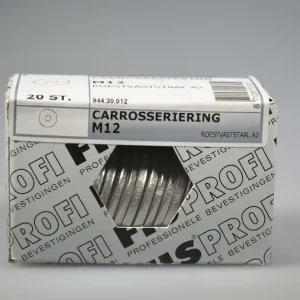 FIS PROFI carrosseriering M12x3.0 DIN9021 rvs A2 AISI304 ds 20 st