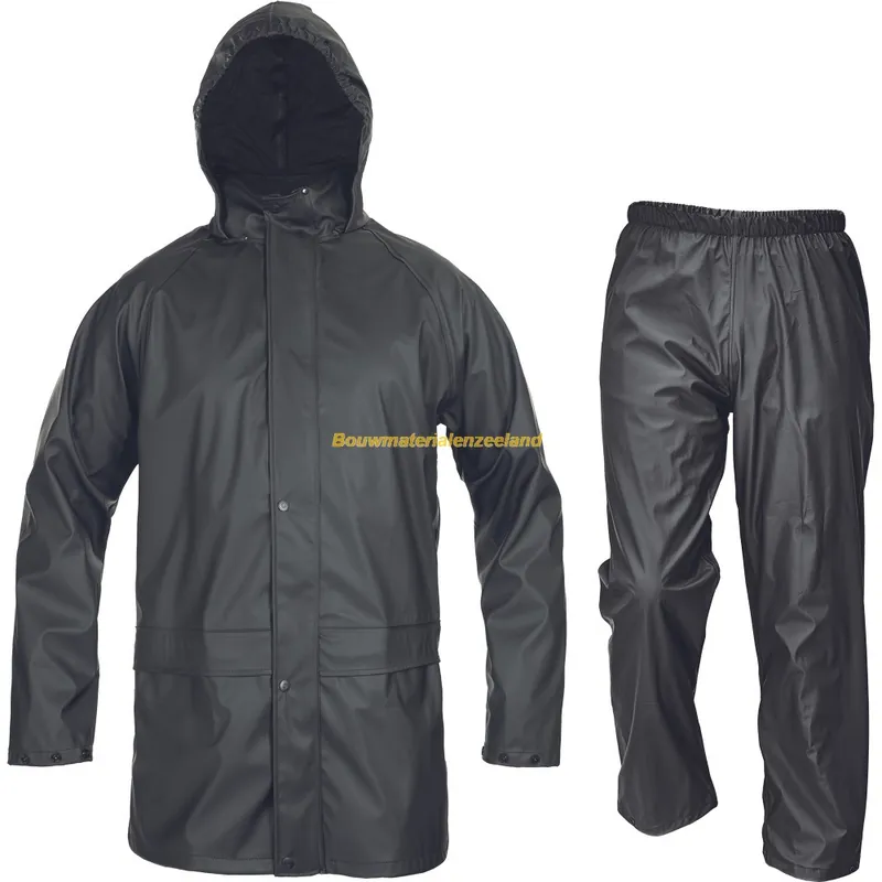 Siret set regenpak 100% poly/pu, coating zwart, 2xl