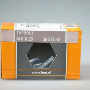 tapbout M6x25 6-kantkop SW-10 metr. verz. DIN933 staal 8.8 ds 30 st