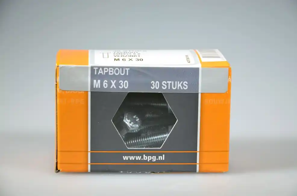 tapbout M6x30 6-kantkop SW-10 metr. verz. DIN933 staal 8.8 ds 30 st