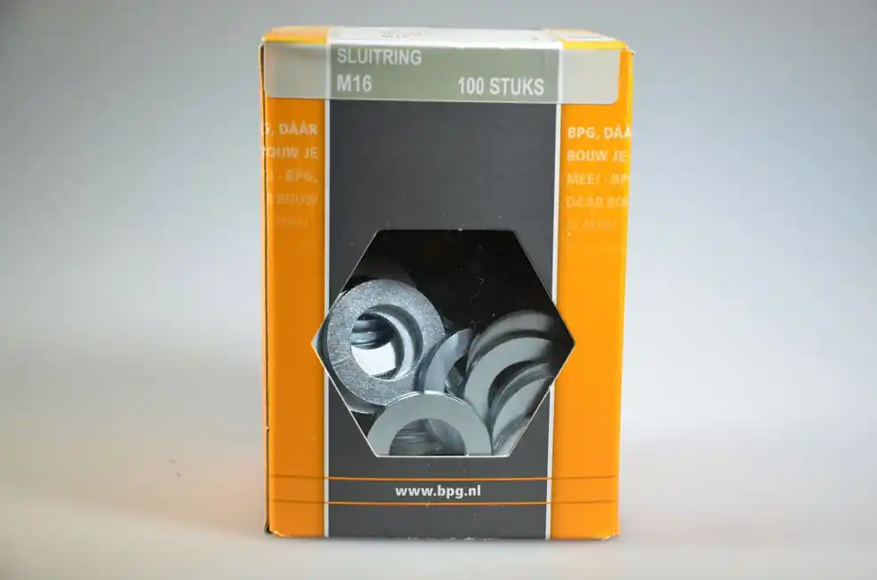 sluitring M16x3.0 verz. DIN125A staal HV 140 ds 100 st