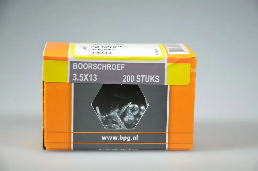 boorschroef 3.5x13 cilinderkop boorpt -2 verz. DIN7504N ds 200 st