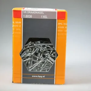Draadnagel 1.8x30 verloren kop verz. staal ds 1 kg