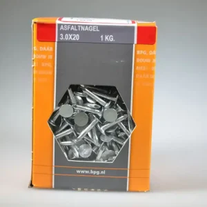 asfaltnagel 3.0x20 pl. kop verz. DIN1160A staal ds 1 kg
