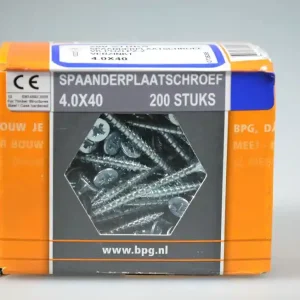 spaanplaatschroef 4.0x40 verz. kop pozidriv voldr verz. ds 200 st