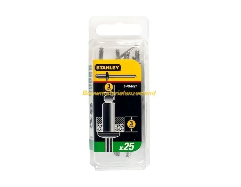Popnagels 3x12mm 15 st op kaart