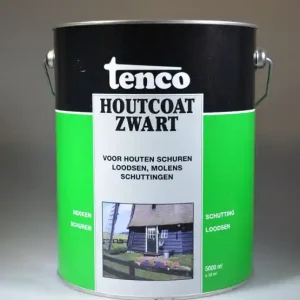 TENCO HOUTCOAT ZWART 5L.