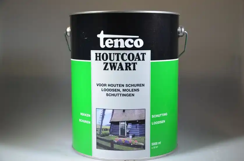TENCO HOUTCOAT ZWART 5L.