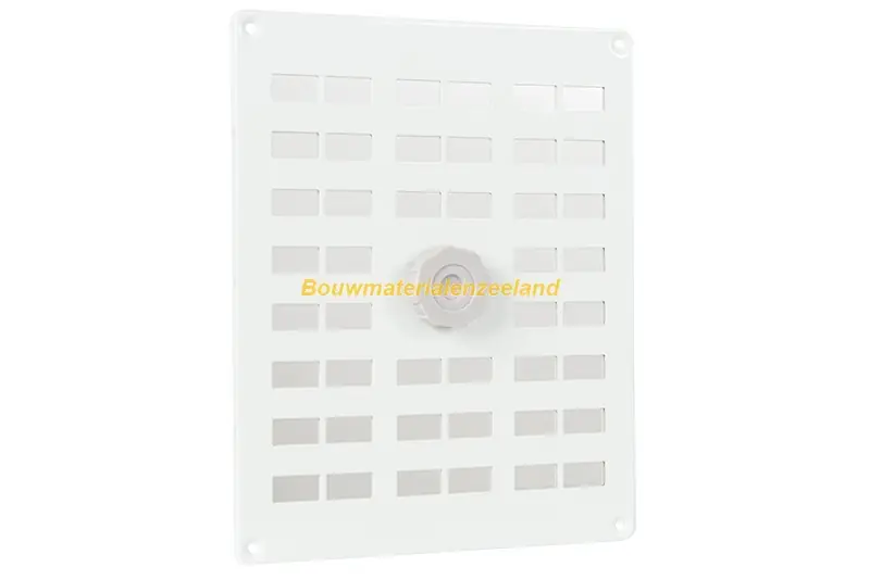 Alu. schuifrooster 250x200mm, gaas, wit