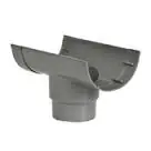 Mastgoot uitloop 70/80 grijs 100mm 54177/00