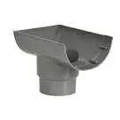 Mastgoot einduitloop 70/80 grijs 100mm 54473/00