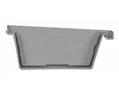 Esl. bakgoot eindstuk links grijs 225mm