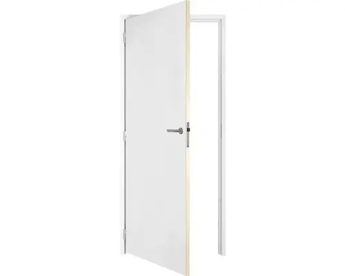 Vuren gemonteerd kozijn met deur honingraat Links stomp 56x90 deurmaat 83x211,5 1x wit gegrond