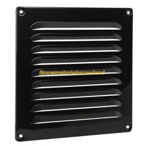 Schoepenrooster 200x200mm kleine schoepen zwart