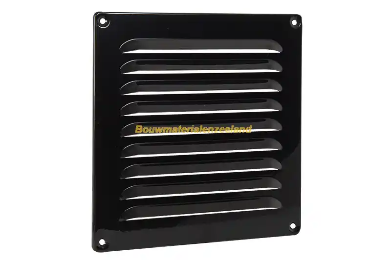 Schoepenrooster 200x200mm kleine schoepen zwart