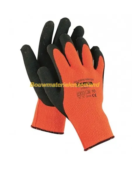 Werkhandschoen winter Palawan Fluor oranje maat 11