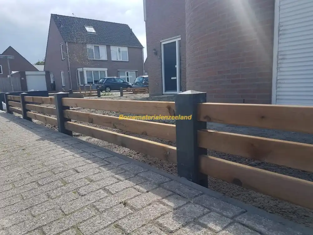 Eindpaal Tuinhek Evi antraciet lengte 120 cm