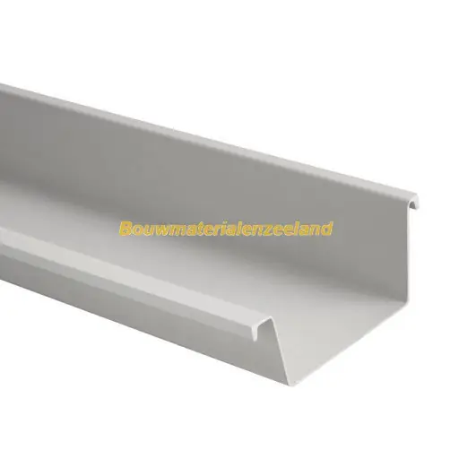 Rawinso polyester bakgoot lichtgrijs, 170 mm, lengte = 6 m