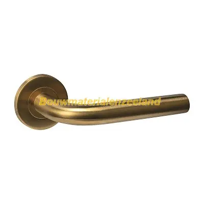 Deurkruk Q 02 op rozet verdekt ?52x6mm PVD messing mat