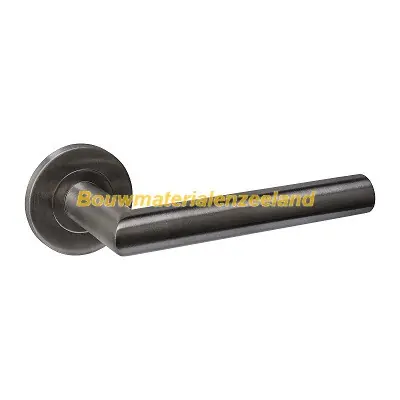 Deurkruk Q 01 op rozet verdekt ?52x6mm PVD antraciet