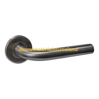 Deurkruk Q 02 op rozet verdekt ?52x6mm PVD antraciet