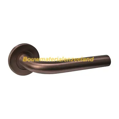 Deurkruk Q 02 op rozet verdekt ?52x6mm PVD brons
