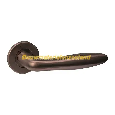 Deurkruk Q 03 op rozet verdekt ?52x6mm PVD brons