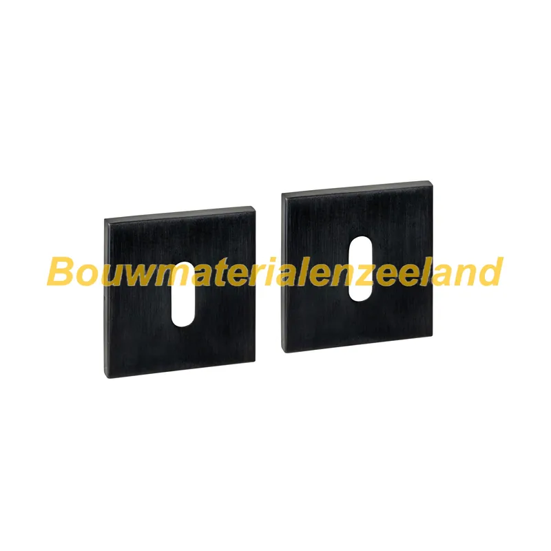Sleutelrozetten verdekt 53x53x6mm PVD zwart