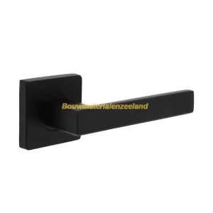 Deurkruk Hera op rozet verdekt 55x55x10mm met nokken zwart
