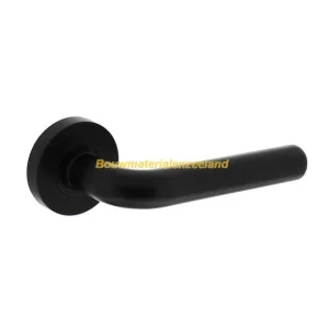 Deurkruk Agatha op rozet verdekt ?52x10mm met nokken zwart