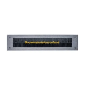 Tochtwering rechthoekig 340x76mm rvs getrommeld