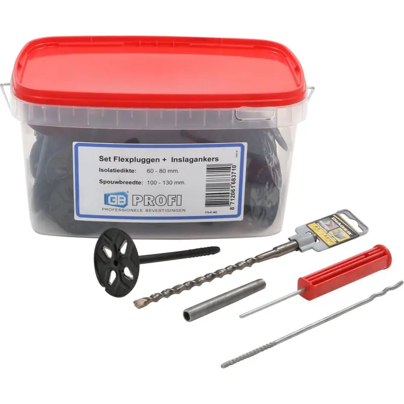 Flexplug+anker complete set iso 100/120mm 8x160mm