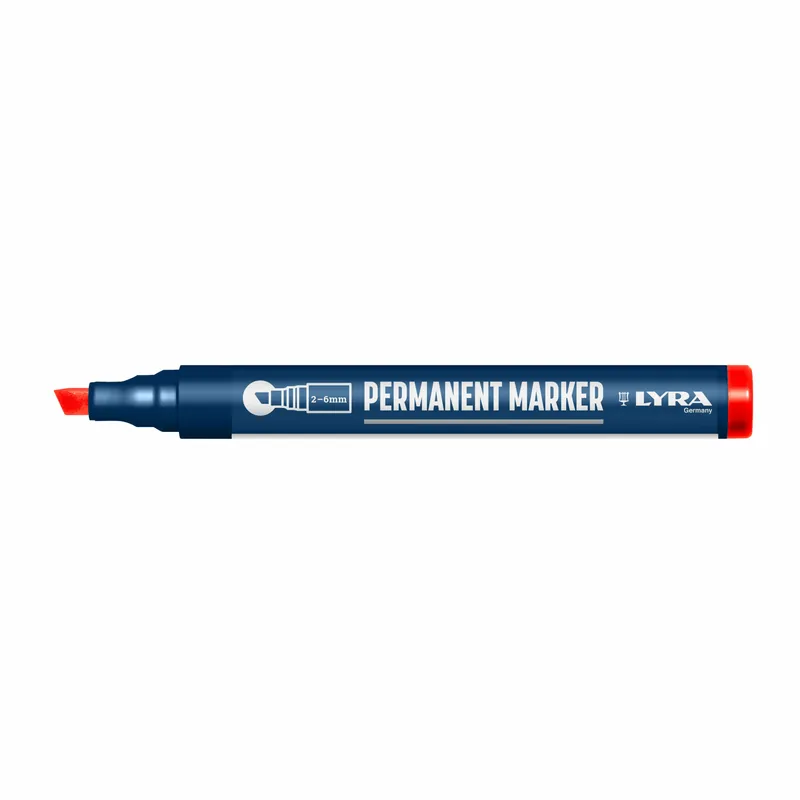 Merkstift permanent, punt 2-6 mm Rood
