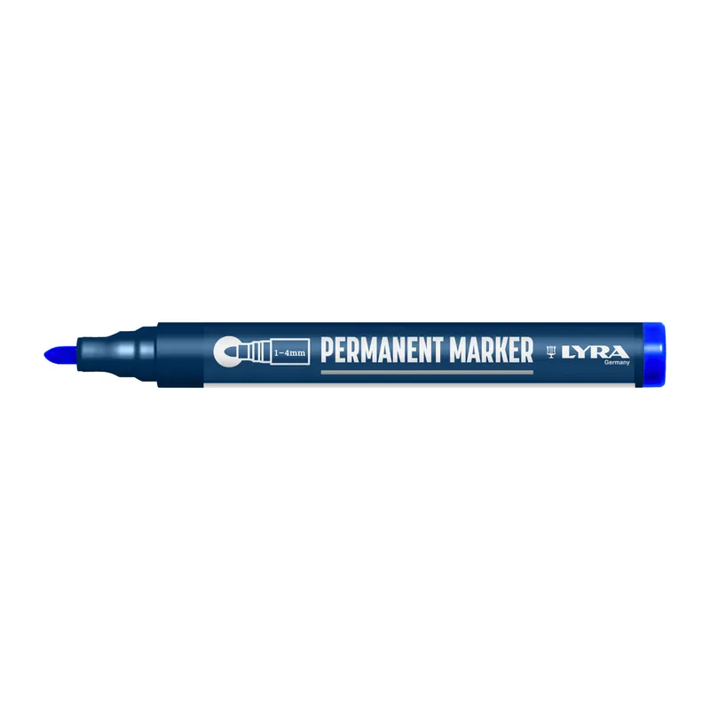 Merkstift permanent, punt 1-4 mm Blauw