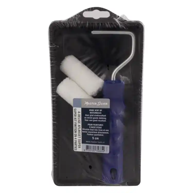 Aflakset super acryl Microvezel 4-delig 10cm