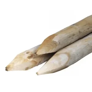 Gewolmaniseerde palen geschaafd O 8cm 2,0 mtr