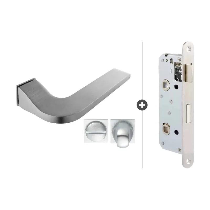 Sluitwerkpakket Slimseries Cleves Toiletslot RVS