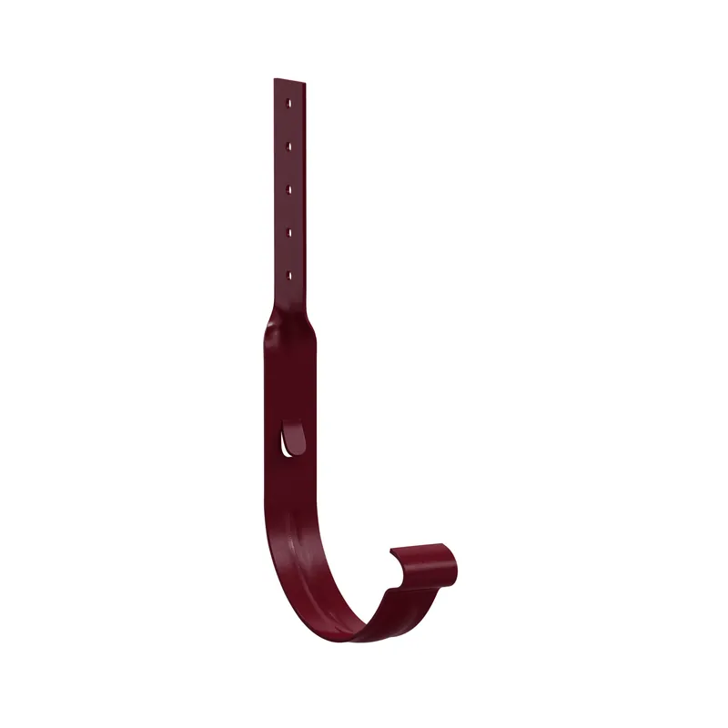 BILKA GLOSSY Goothaak gedraaid | 125mm | RAL 3005 Wijnrood | Tweezijdig glossy gecoat