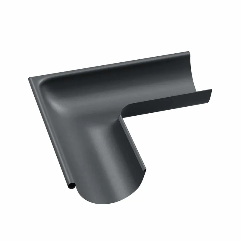 BILKA MAT Buitenhoek dakgoot | 125mm | RAL 7024 Grafietgrijs | Tweezijdig mat gecoat