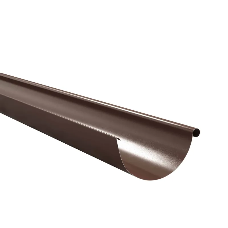BILKA GLOSSY Dakgoot | 125mm | 2 m | RAL 8017 Chocoladebruin | Tweezijdig glossy gecoat