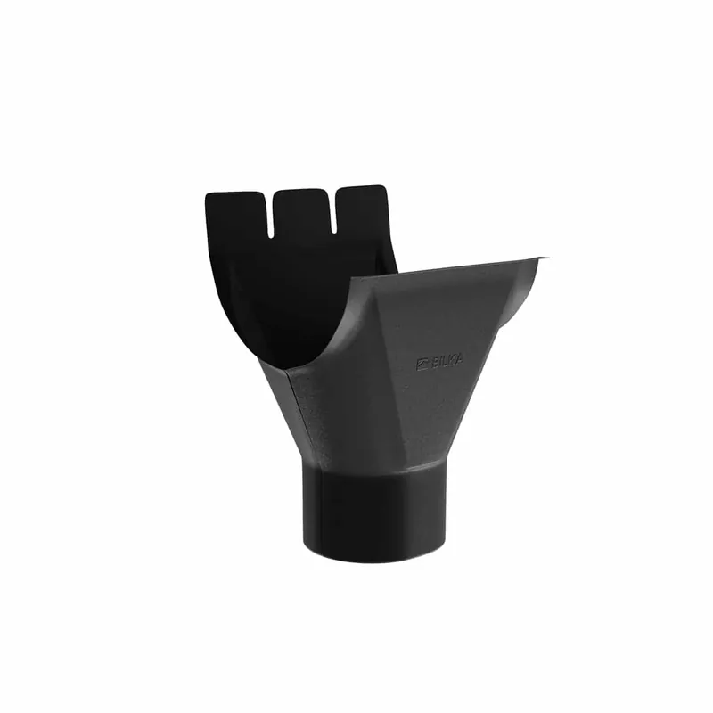 BILKA MAT Gootuitloop | 150/100mm | RAL 9005 Matzwart | Tweezijdig mat gecoat