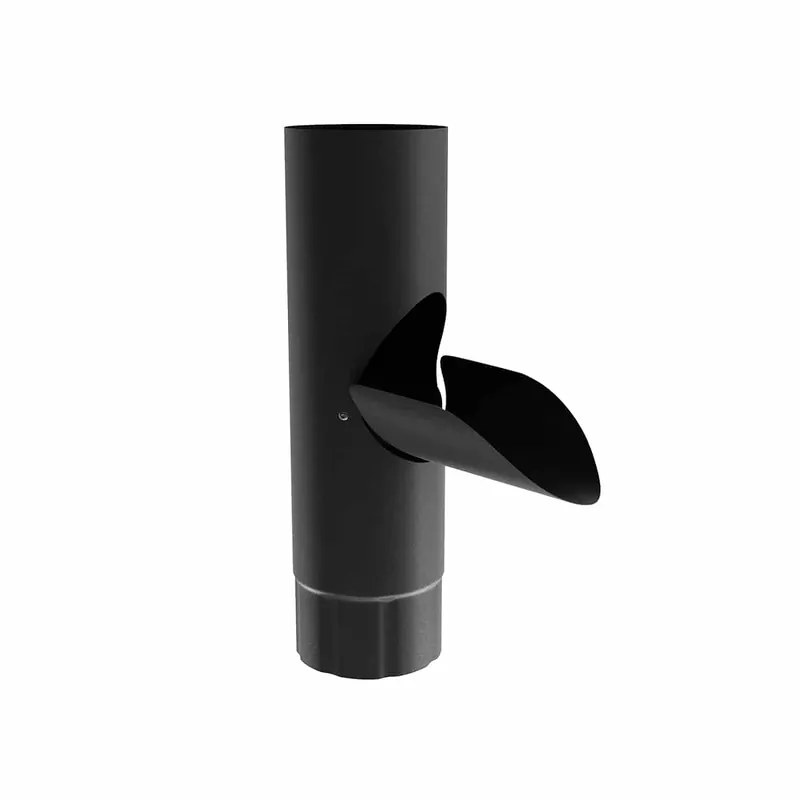 BILKA MAT Aftappunt | 100mm | RAL 9005 Matzwart | Tweezijdig mat gecoat